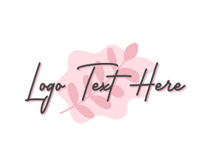 Pink Leaves Wordmark logo