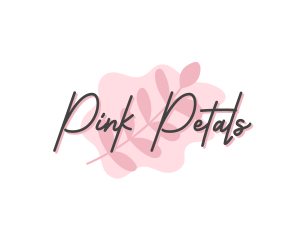 Pink Leaves Wordmark logo design