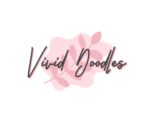 Pink Leaves Wordmark logo design