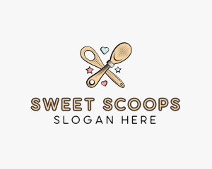 Spatula Baking Sweets logo design