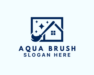 House Mop Cleaning logo design