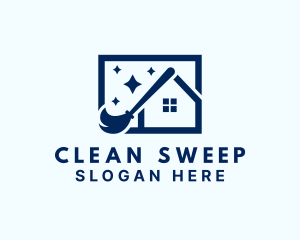 House Mop Cleaning logo design