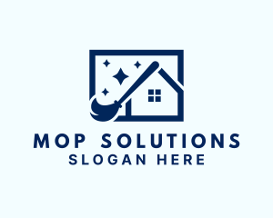 House Mop Cleaning logo design