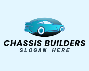 Blue Car Oval logo