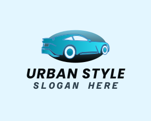 Blue Car Oval logo