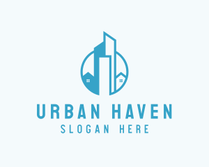 Urban Condominium Skyscraper logo design