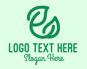 Green Eco Leaves logo