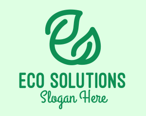 Green Eco Leaves logo design