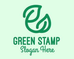 Green Eco Leaves logo design