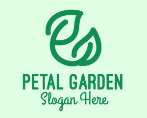 Green Eco Leaves logo design