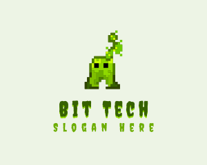 Pixel Arcade Monster  logo design