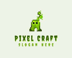 Pixel Arcade Monster  logo design