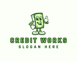 Money Cash Character logo