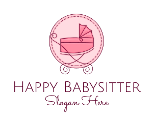 Baby Stroller Pram logo design