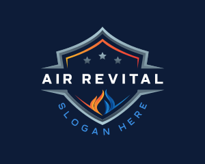 Heat Cool Air Conditioning logo design