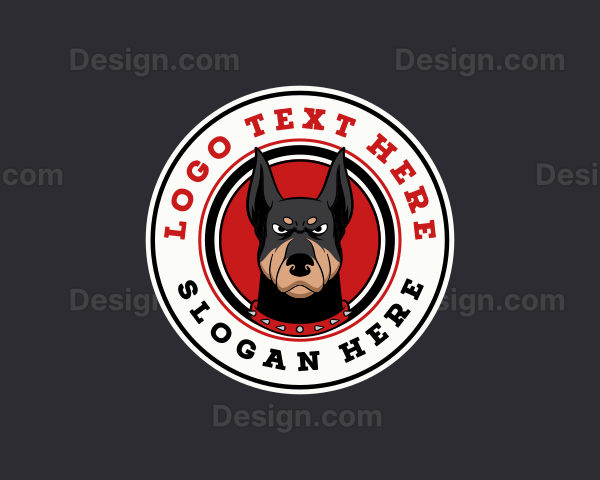 Canine Doberman Dog Logo