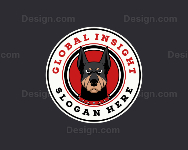 Canine Doberman Dog Logo