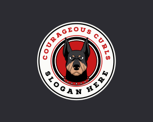 Canine Doberman Dog logo design