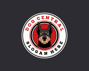 Canine Doberman Dog logo design