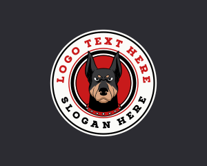 Brave - Canine Doberman Dog logo design