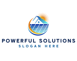 Solar Panel Power logo design