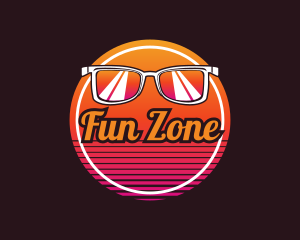 Summer Beach Sunglass logo design