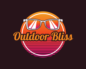 Summer Beach Sunglass logo design