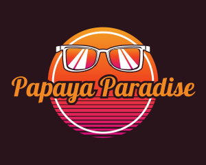 Summer Beach Sunglass logo design