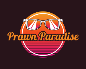 Summer Beach Sunglass logo design