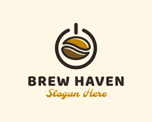 Power Coffee Bean logo design