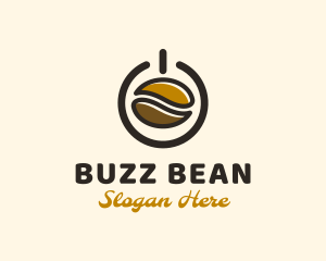 Power Coffee Bean logo design