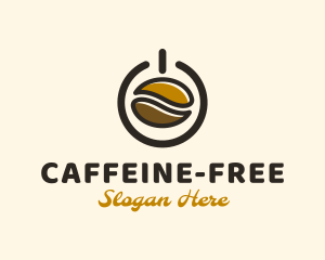 Power Coffee Bean logo design