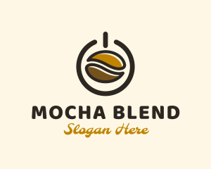 Power Coffee Bean logo design