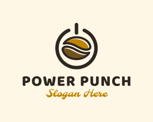 Power Coffee Bean logo design