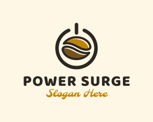 Power Coffee Bean logo design