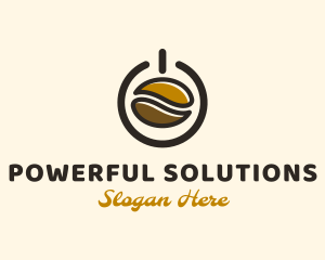 Power Coffee Bean logo design