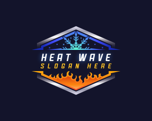 Cooling Heating Air Conditioner logo design