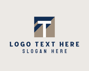 Business Isometric Letter T logo