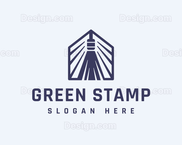 Broom Cleaning Home Logo