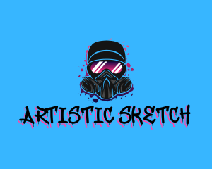 Gas Mask Graffiti  logo