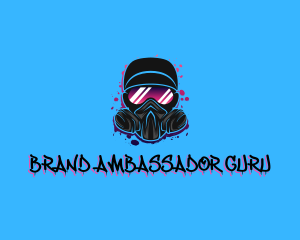 Gas Mask Graffiti  logo design