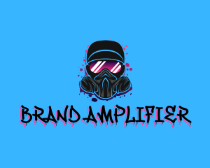 Gas Mask Graffiti  logo design