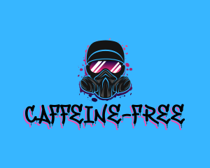 Gas Mask Graffiti  logo design