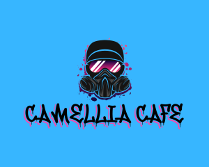 Gas Mask Graffiti  logo design