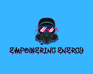 Gas Mask Graffiti  logo design