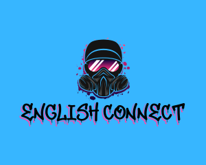 Gas Mask Graffiti  logo design