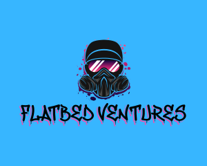 Gas Mask Graffiti  logo design