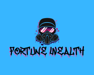 Gas Mask Graffiti  logo design