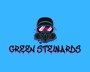 Gas Mask Graffiti  logo design