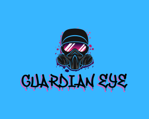 Gas Mask Graffiti  logo design